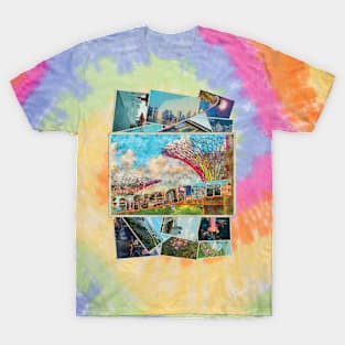 Greetings from Singapore colorful vintage style retro souvenir T-Shirt